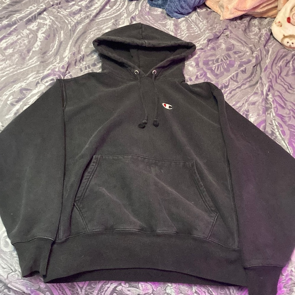Black Champion hoodie. Has been used but, has no holes, stains, etc.